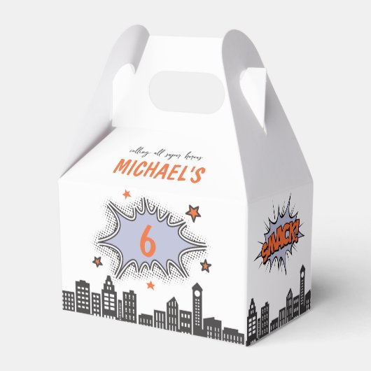 漫画ブックスーパーヒーロー任意の年齢切り妻の好意ボックス フェイバーボックス (裏面サイド)