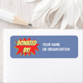 漫画ブックスーパーヒーロー寄付シール ラベル (インサイチュ)