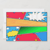 漫画ブックスーパーヒーロー誕生のお知らせ 案内状 (裏面)