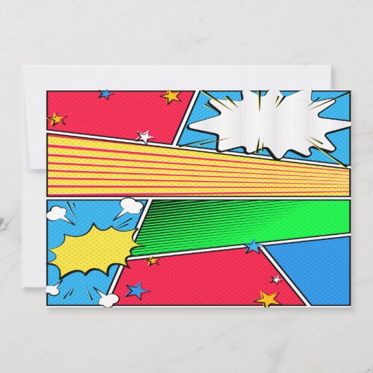 漫画ブックスーパーヒーロー誕生のお知らせ 案内状 (裏面)