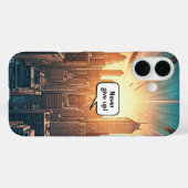 漫画ブックテーマパーソナライズされた名トレンディー Case-Mate iPhoneケース (裏面 (横))