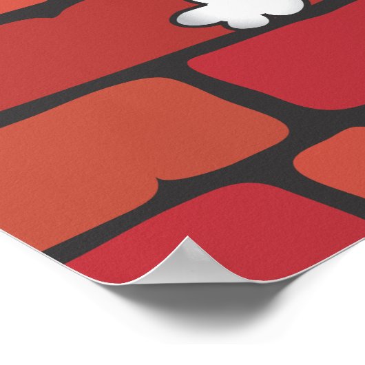 漫画ブックノックアウトポスターイラストレーション ポスター (角)