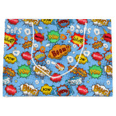 漫画ブックバブル抱き枕大 ラージペーパーバッグ (正面)