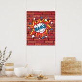 漫画ブックバンポスターイラストレーション ポスター (キッチン)