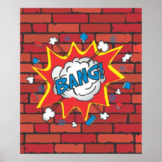 漫画ブックバンポスターイラストレーション ポスター (正面)