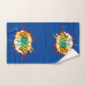 漫画ブックバーストPOW文字スーパーヒーロータオルセット バスタオルセット (ハンドタオル)