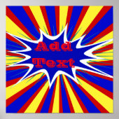 漫画ブックパーソナライズされたスーパーヒーローポスターウォール ポスター (正面)