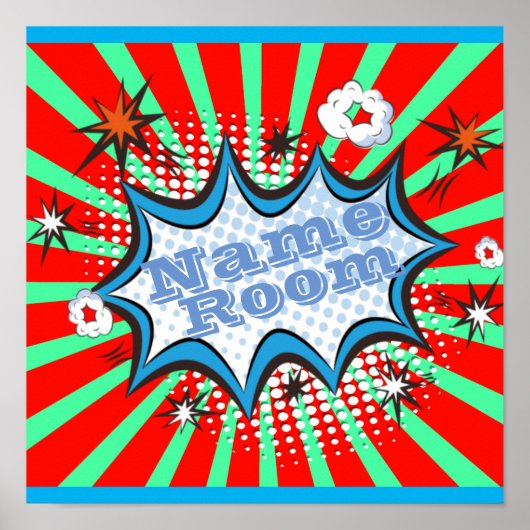 漫画ブックパーソナライズされた名室ポスター署名 ポスター (正面)