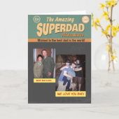 漫画ブックフォトカード父の日の誕生日 カード (黄色い花)