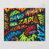 漫画ブックフォトバジェット結婚式招待状 (裏面)