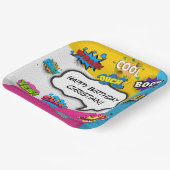 漫画ブックポップ・アートのアートカスタム誕生日 ペーパープレート (傾斜あり)