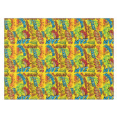 漫画ブックポップ・アートのアートサウンド テーブルクロス (正面(横))