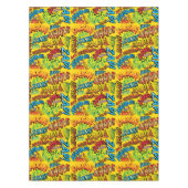 漫画ブックポップ・アートのアートサウンド テーブルクロス (正面)