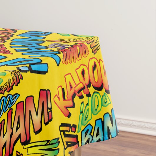 漫画ブックポップ・アートのアートサウンド テーブルクロス (インサイチュ)