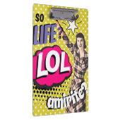 漫画ブックポップ・アートのアートレトロレディおもしろい クリップボード (右)