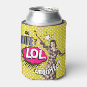 漫画ブックポップ・アートのアートレトロレディおもしろい 缶クーラー (缶正面)