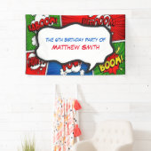 漫画ブックマガジンスタイル子供の誕生日パーティー 横断幕 (インサイチュ)