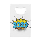 漫画ブックモダンタイポグラフィ2020年のレトロクラス クレジットカード栓抜き (裏面)