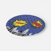 漫画ブックユニークスーパーヒーローボーイ ペーパープレート (アングル)