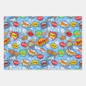 漫画ブックラッピング紙セット ラッピングペーパーシート (正面2)