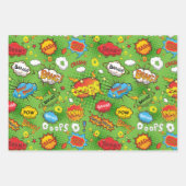 漫画ブックラッピング紙セット ラッピングペーパーシート (正面)