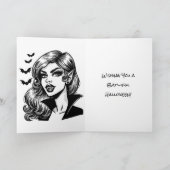 漫画ブックヴァンパイアハロウィーンとカラーリングページ カード (内部)