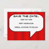 漫画ブック日付ポストカードの保存 案内ポストカード (正面/裏面)