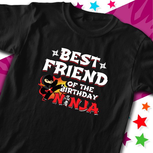 漫画ブック最高のスタイルフレンドの誕生日忍者 Tシャツ