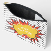 漫画ブック爆発カスタム文字バブル アクセサリーポーチ (見開き)