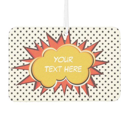 漫画ブック爆発カスタム文字バブル カーエアーフレッシュナー (正面)