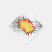 漫画ブック爆発カスタム文字バブル スタンダードカクテルナプキン (角)