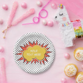 漫画ブック爆発カスタム文字バブル ペーパープレート (パーティー)