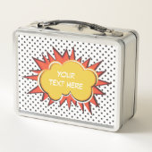 漫画ブック爆発カスタム文字バブル メタルランチボックス (裏面)