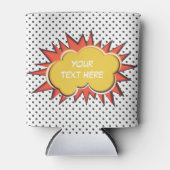 漫画ブック爆発カスタム文字バブル 缶クーラー (正面)