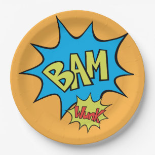 漫画ブック"Bam"バルーンの吹き出し ペーパープレート