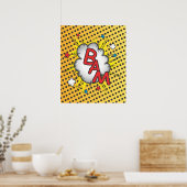 漫画ブックBAM爆発ポスターイラストレーション ポスター (キッチン)