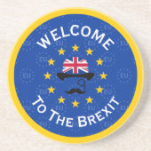 漫画ブルーイエローヨーロッパユニオンブレキシットアート コースター (正面)