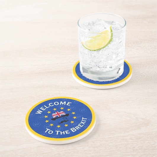 漫画ブルーイエローヨーロッパユニオンブレキシットアート コースター (側面)