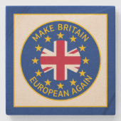 漫画ブルーイエローヨーロッパユニオンブレクシおもしろいット ストーンコースター (正面)