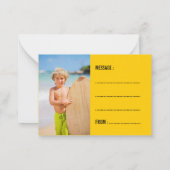 漫画ブルーホエールフォトキッズクラスルームのバレンタイン ノートカード (裏面)