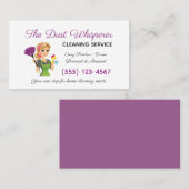 漫画ブロンドのメイドハウスクリーニングサービス 名刺 (正面/裏面)