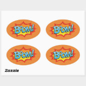 漫画ブーム！ 楕円形シール (シート)