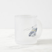 漫画ヘリコプター フロストグラスマグカップ (正面右)