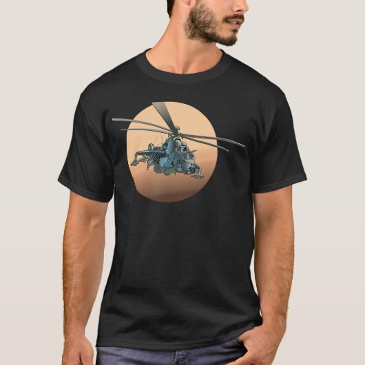 漫画ヘリコプター Tシャツ (正面)