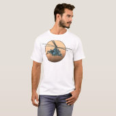 漫画ヘリコプター Tシャツ (正面フル)
