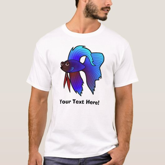 漫画ベタ / シャム闘魚 Tシャツ (正面)