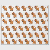 漫画ベビー牛 ラッピングペーパー (フラット)