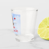 漫画ベビー飛んでいる弓矢のキューピッド ショットグラス (右)