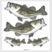 漫画ベース魚 – マルチプル シール (シート)