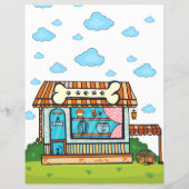 漫画ペットケアパーソナライズされたスクラップブック紙 (裏面)